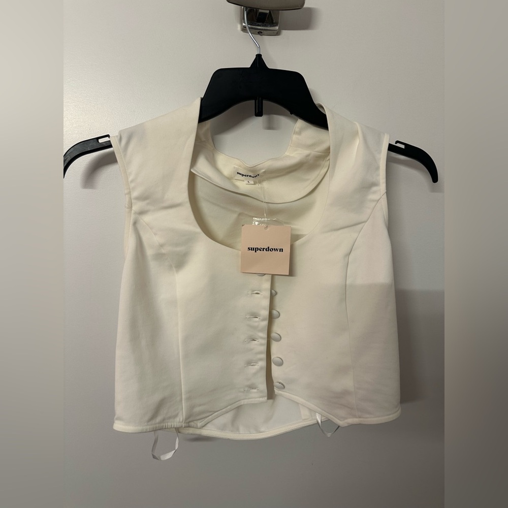 $50! Superdown Frazier Women’s Top white size L. FREE SHIPPING!